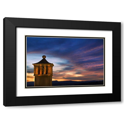 Mexico Sunset over building tower Black Modern Wood Framed Art Print with Double Matting by Rotenberg, Nancy