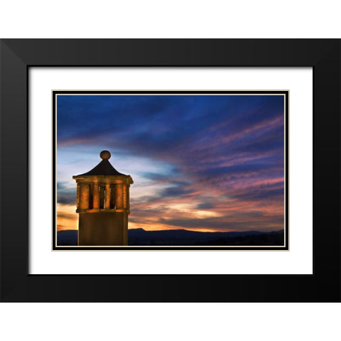 Mexico Sunset over building tower Black Modern Wood Framed Art Print with Double Matting by Rotenberg, Nancy