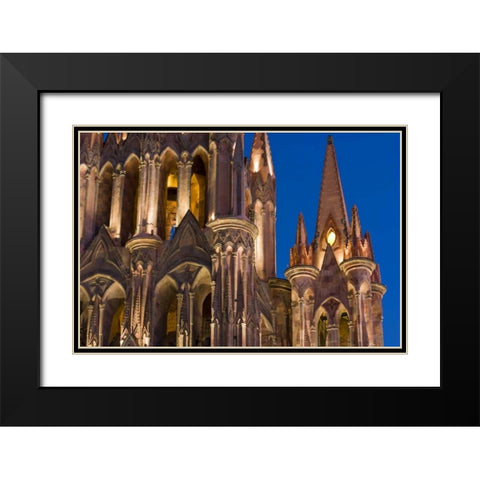 Mexico Evening at Church San Miguel Archangel Black Modern Wood Framed Art Print with Double Matting by Young, Bill