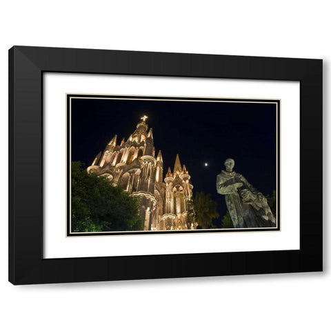 Mexico La Parroquia, Church San Miguel Archangel Black Modern Wood Framed Art Print with Double Matting by Young, Bill