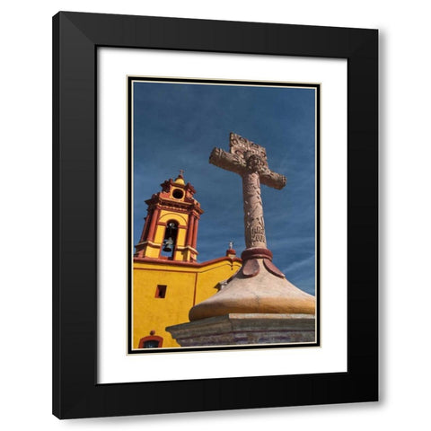 Mexico, Bernal Iglesia de San Sebastian church Black Modern Wood Framed Art Print with Double Matting by Rotenberg, Nancy