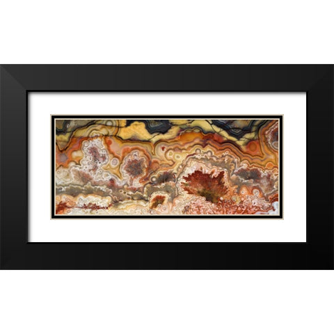 Mexico Close-up of Crazy Lace Agate stone Black Modern Wood Framed Art Print with Double Matting by Kirkland, Dennis