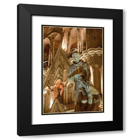 Mexico Statue of Fray Juan de San Miguel Black Modern Wood Framed Art Print with Double Matting by Paulson, Don