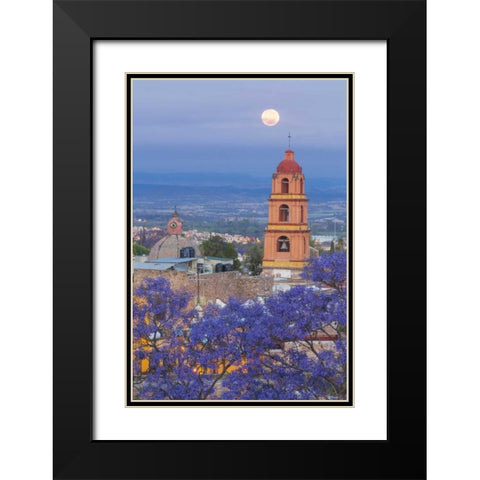 Mexico, San Miguel de Allende Full moon Black Modern Wood Framed Art Print with Double Matting by Paulson, Don