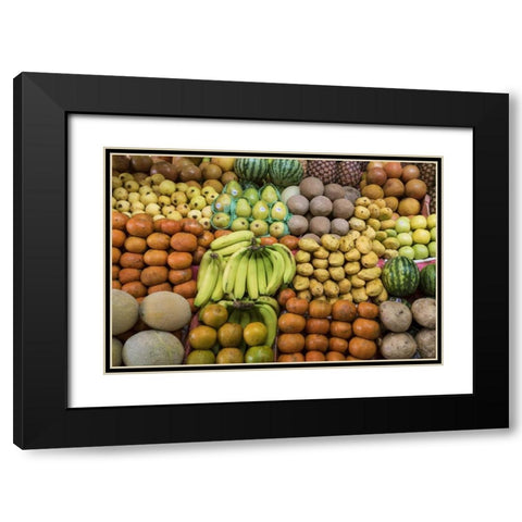 Mexico Fruits and vegetables at market Black Modern Wood Framed Art Print with Double Matting by Paulson, Don