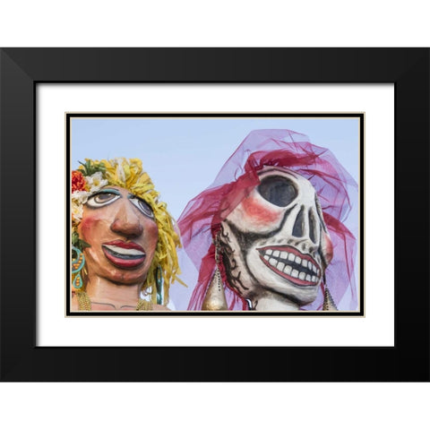 Mexico Puppets in Mojiganga music celebration Black Modern Wood Framed Art Print with Double Matting by Paulson, Don