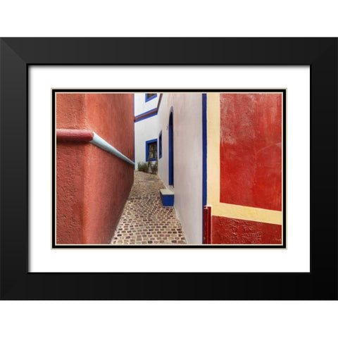 Mexico, Guanajuato Colorful walkway Black Modern Wood Framed Art Print with Double Matting by Paulson, Don