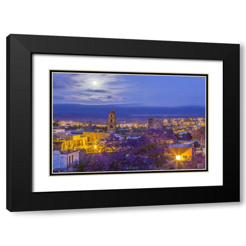 Mexico, San Miguel de Allende Full moon Black Modern Wood Framed Art Print with Double Matting by Paulson, Don