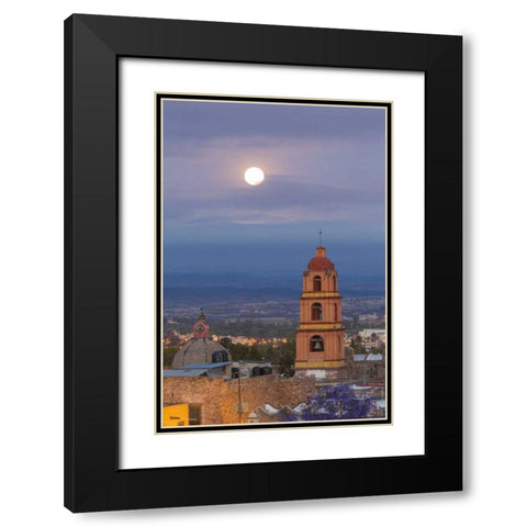 Mexico, San Miguel de Allende Full moon Black Modern Wood Framed Art Print with Double Matting by Paulson, Don