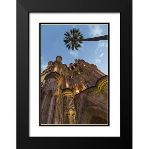 Mexico Parroquia de San Miguel Arcangel church Black Modern Wood Framed Art Print with Double Matting by Paulson, Don