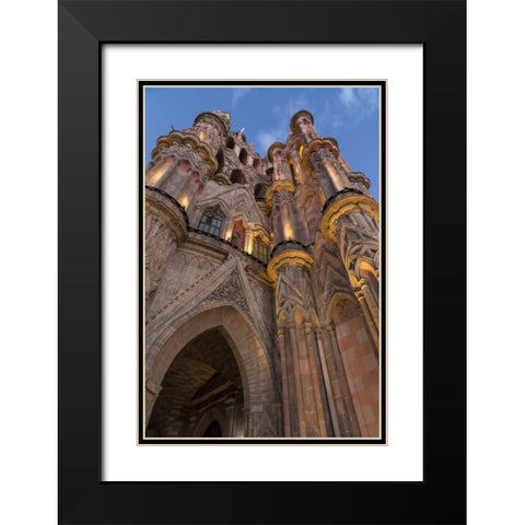 Mexico Parroquia de San Miguel Arcangel church Black Modern Wood Framed Art Print with Double Matting by Paulson, Don