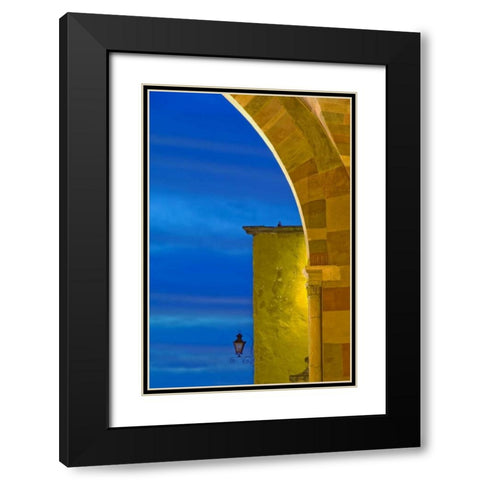 Mexico Part of Parroquia cathedral at sunset Black Modern Wood Framed Art Print with Double Matting by Rotenberg, Nancy