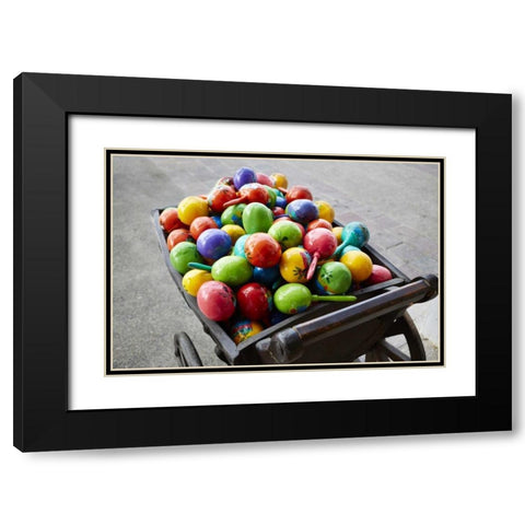 Mexico, Jalisco Maracas in vendors street cart Black Modern Wood Framed Art Print with Double Matting by Ross, Steve
