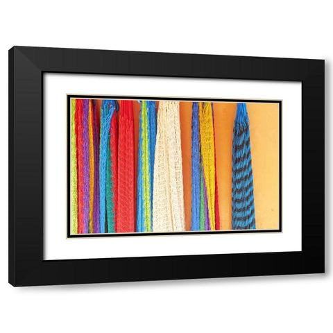 Mexico, Jalisco Hammocks sold by street vendors Black Modern Wood Framed Art Print with Double Matting by Ross, Steve