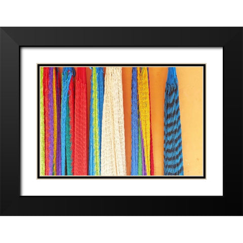 Mexico, Jalisco Hammocks sold by street vendors Black Modern Wood Framed Art Print with Double Matting by Ross, Steve