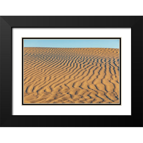 Guerrero Negro- Mulege- Baja California Sur- Mexico. Sand dunes at sunset along the western coast. Black Modern Wood Framed Art Print with Double Matting by Wilson, Emily M.