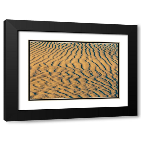 Guerrero Negro- Mulege- Baja California Sur- Mexico. Sand dunes at sunset along the western coast. Black Modern Wood Framed Art Print with Double Matting by Wilson, Emily M.