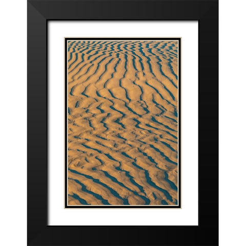 Guerrero Negro- Mulege- Baja California Sur- Mexico. Sand dunes at sunset along the western coast. Black Modern Wood Framed Art Print with Double Matting by Wilson, Emily M.