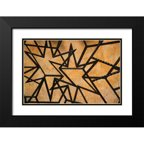 Iron Grillwork and Shadows - Puerto Vallarta - Mexico Black Modern Wood Framed Art Print with Double Matting by Merrill Images