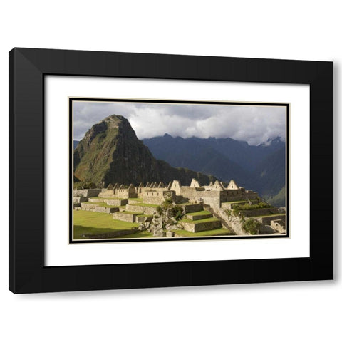 Peru, Close-up of Machu Picchu Black Modern Wood Framed Art Print with Double Matting by Kirkland, Dennis
