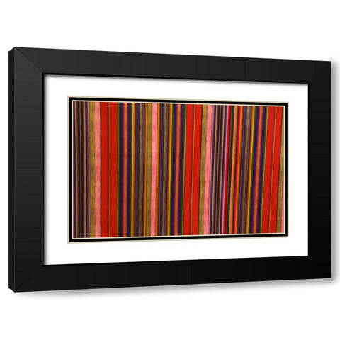 Peru, Colorful fabric Black Modern Wood Framed Art Print with Double Matting by Kirkland, Dennis