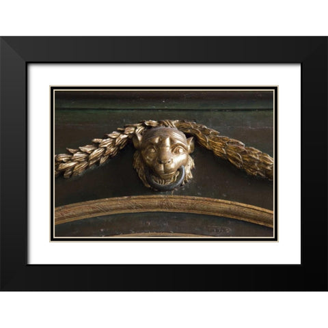 Peru, Lima Lions head in the Basilica Cathedral Black Modern Wood Framed Art Print with Double Matting by Kaveney, Wendy
