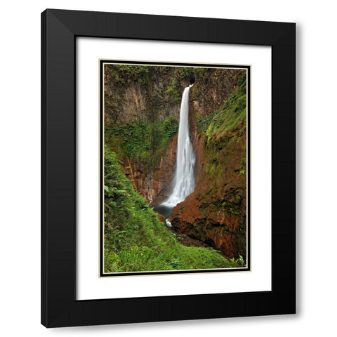 Catarata Del Toro Waterfall-in the mountains of Bajos del Toro Amarillo-Sarchi-Costa Rica Black Modern Wood Framed Art Print with Double Matting by Jones, Adam