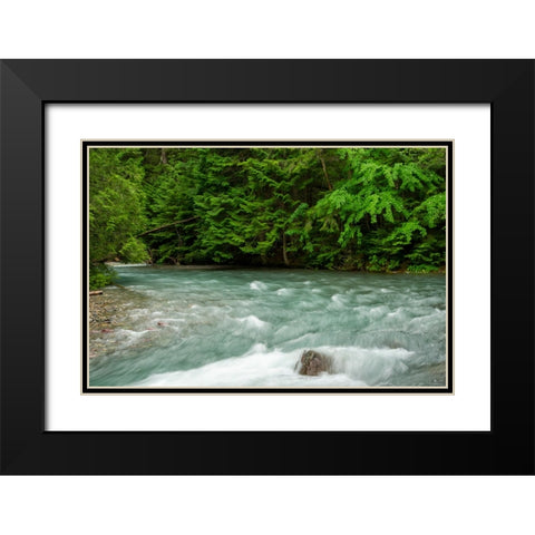 Costa Rica blue river Black Modern Wood Framed Art Print with Double Matting by Theodore, George and Marilu