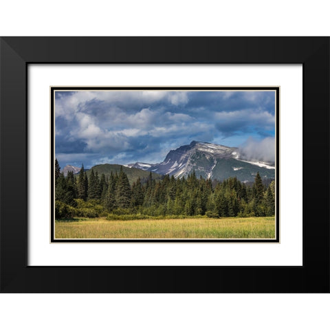 Meadow and mountains at Silver Salmon Creek-Lake Clark National Park and Preserve-Alaska Black Modern Wood Framed Art Print with Double Matting by Jones, Adam