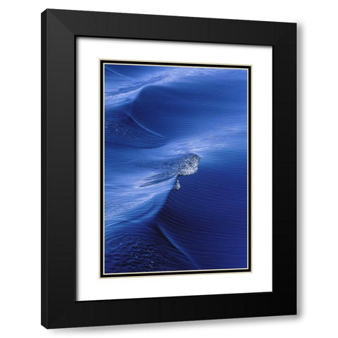AK, Inside Passage, Pattern from wake behind boat Black Modern Wood Framed Art Print with Double Matting by Rotenberg, Nancy