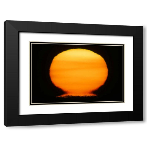 AK, Homer Sun at sunset distorted Black Modern Wood Framed Art Print with Double Matting by Morris, Arthur