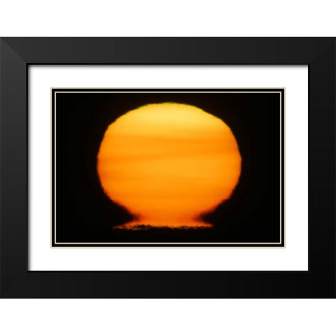 AK, Homer Sun at sunset distorted Black Modern Wood Framed Art Print with Double Matting by Morris, Arthur