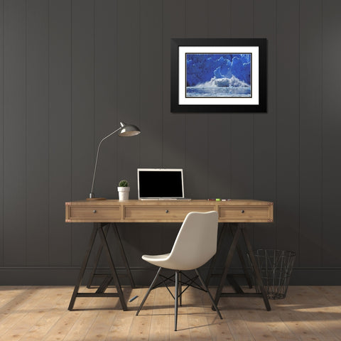 AK, Juneau Part of South Sawyer Glacier falling Black Modern Wood Framed Art Print with Double Matting by Anon, Josh