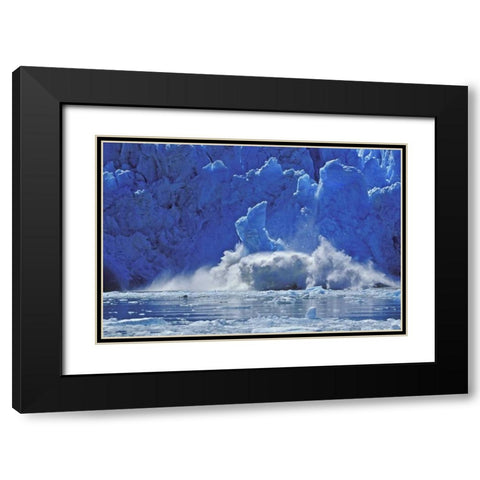 AK, Juneau Part of South Sawyer Glacier falling Black Modern Wood Framed Art Print with Double Matting by Anon, Josh
