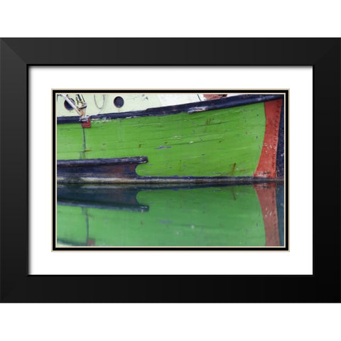 AK, Hoonah Fishing boat reflection in water Black Modern Wood Framed Art Print with Double Matting by Paulson, Don