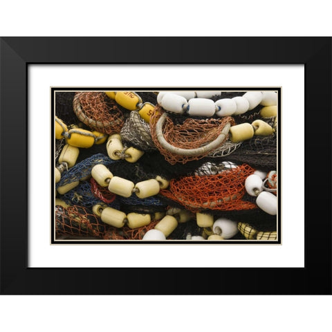 Alaska, Petersburg Fishing nets and floats Black Modern Wood Framed Art Print with Double Matting by Paulson, Don