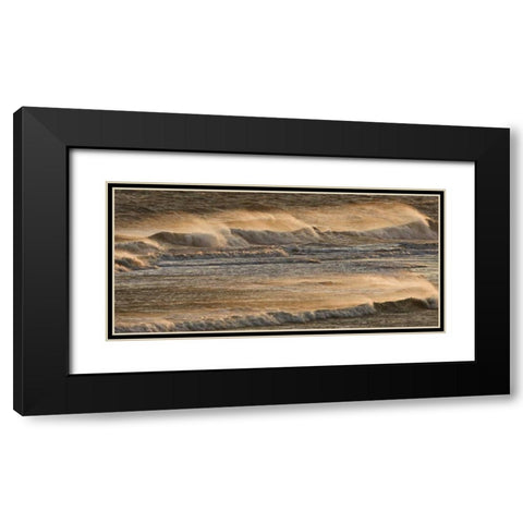 AK, Kachemak Bay Breaking waves at sunset Black Modern Wood Framed Art Print with Double Matting by Grall, Don