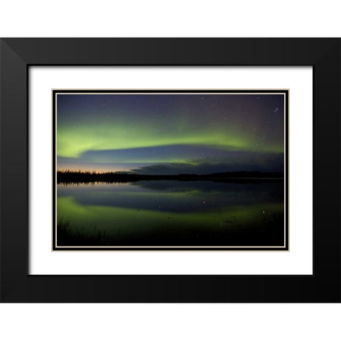 AK, Arctic Circle, Bettles The northern lights Black Modern Wood Framed Art Print with Double Matting by Anon, Josh