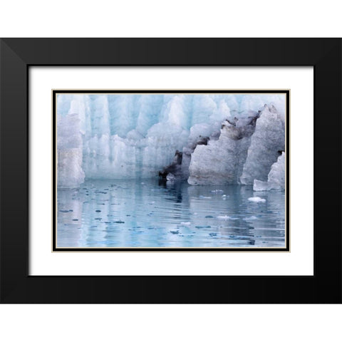 Alaska, Glacier Bay NP Margerie Glacier Black Modern Wood Framed Art Print with Double Matting by Paulson, Don