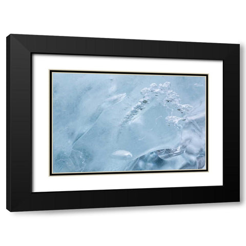 AK, Glacier Bay NP, McBride Glacier Ice detail Black Modern Wood Framed Art Print with Double Matting by Paulson, Don
