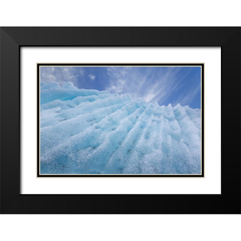 AK, Glacier Bay Ice formation on McBride Glacier Black Modern Wood Framed Art Print with Double Matting by Paulson, Don