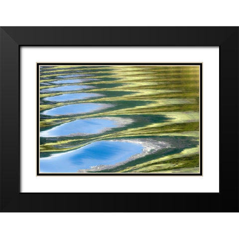 AK, Glacier Bay NP Water patterns Black Modern Wood Framed Art Print with Double Matting by Paulson, Don