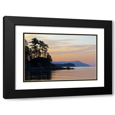 Alaska, Tenakee Springs Sunset on Basket Bay Black Modern Wood Framed Art Print with Double Matting by Paulson, Don