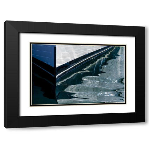 USA, Alaska Reflection of boat bow in water Black Modern Wood Framed Art Print with Double Matting by Paulson, Don