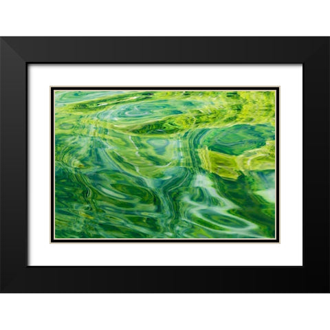AK, Glacier Bay Abstract of water in Dundas Bay Black Modern Wood Framed Art Print with Double Matting by Paulson, Don
