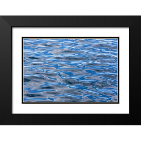 Alaska Water abstract Black Modern Wood Framed Art Print with Double Matting by Paulson, Don