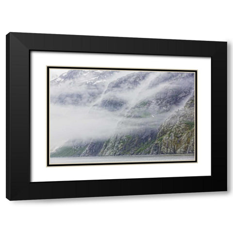 Alaska, Glacier Bay NP Fog in the mountains Black Modern Wood Framed Art Print with Double Matting by Paulson, Don