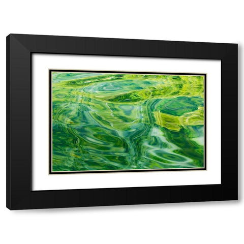 AK, Glacier Bay NP, Dundas Bay Abstract of water Black Modern Wood Framed Art Print with Double Matting by Paulson, Don