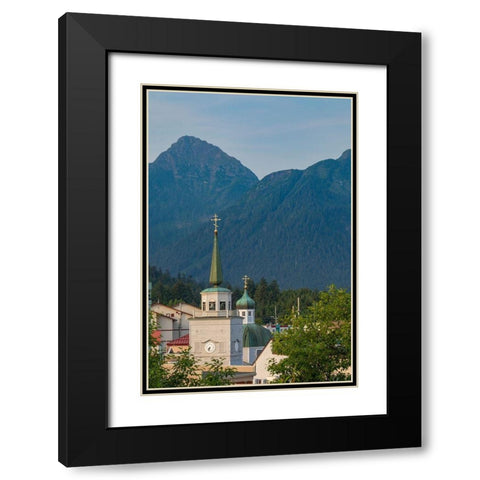 Alaska-Sitka St Michaels Russian Orthodox Cathedral in town  Black Modern Wood Framed Art Print with Double Matting by Jaynes Gallery