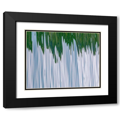 Alaska Abstract of water reflections in Gulf of Alaska  Black Modern Wood Framed Art Print with Double Matting by Jaynes Gallery